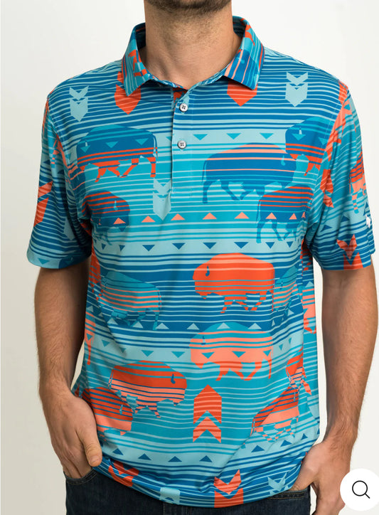 Men’s Caprock Buffalo golf shirt