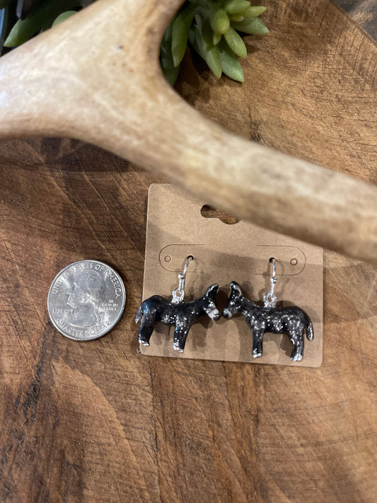 Baby donkey earrings