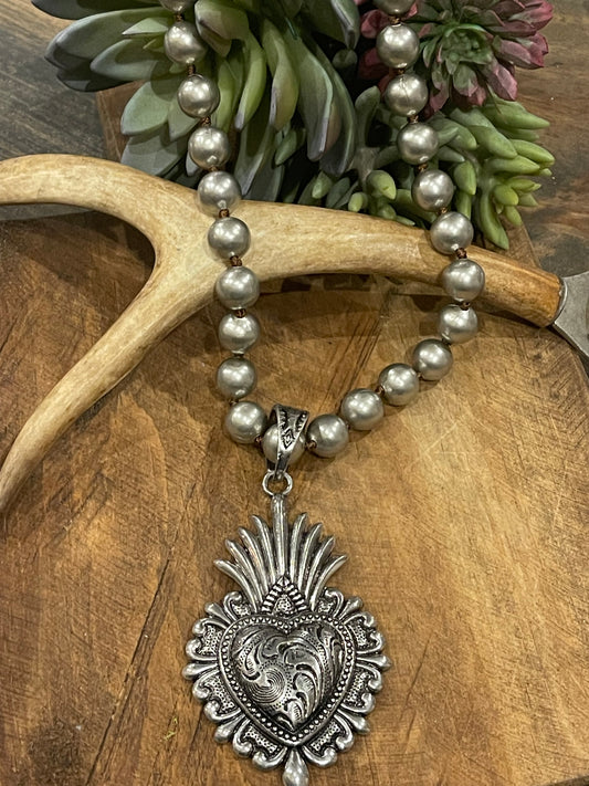 Sacred heart necklace