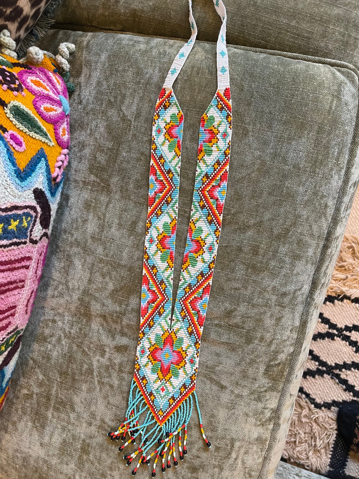 Hand Beaded Bohemian Necklace