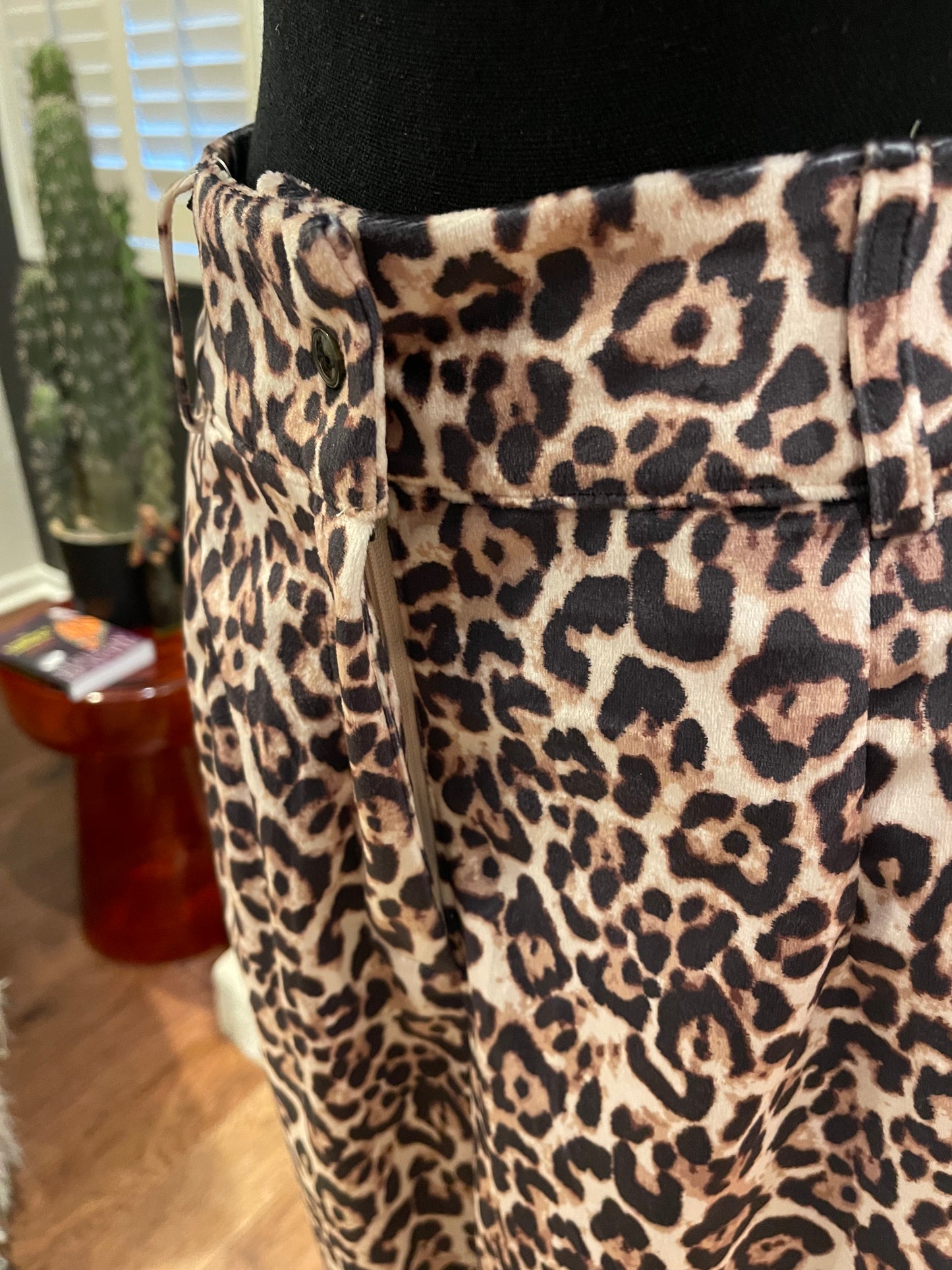 Velvety Leopard Pants