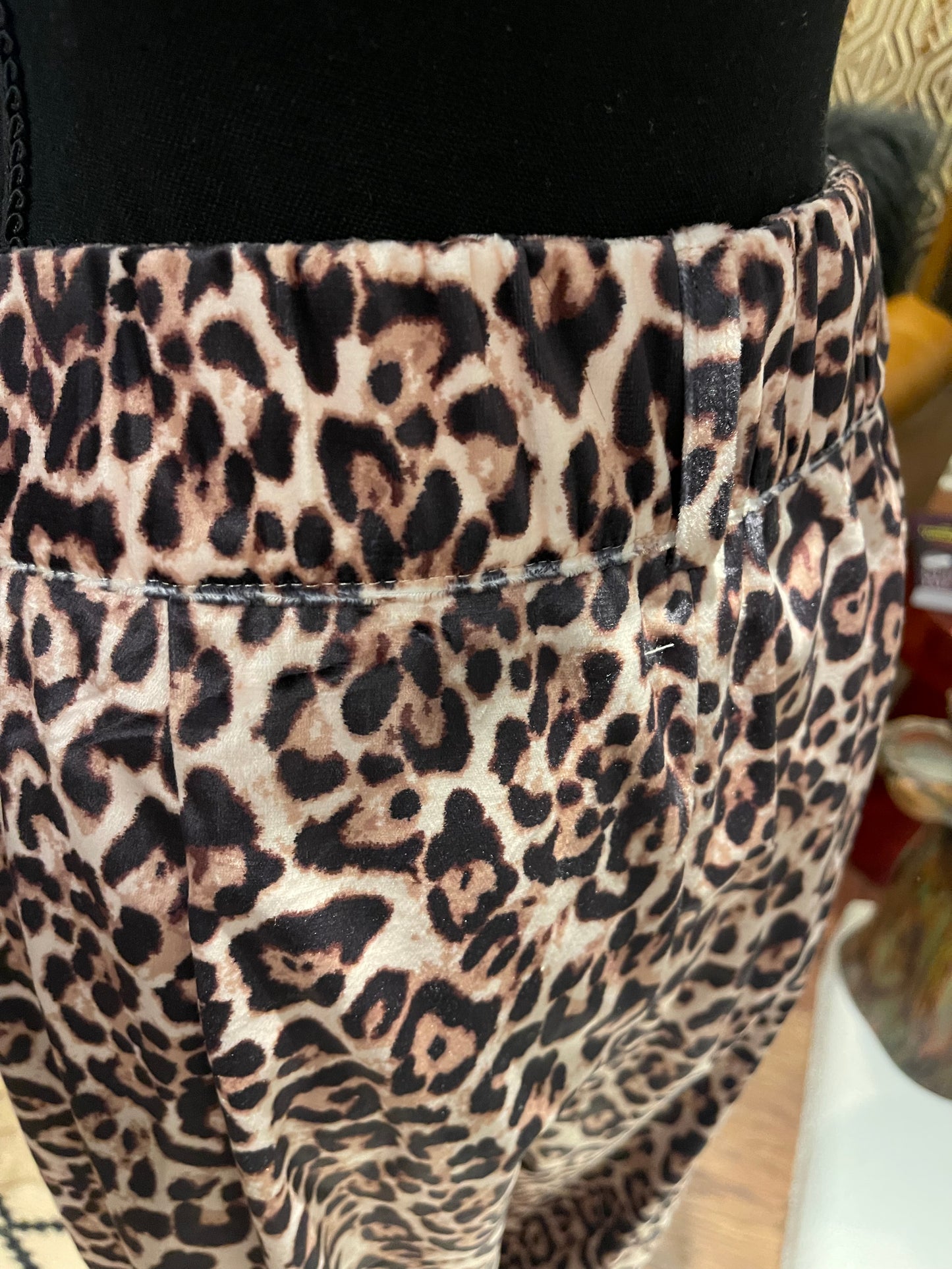 Velvety Leopard Pants