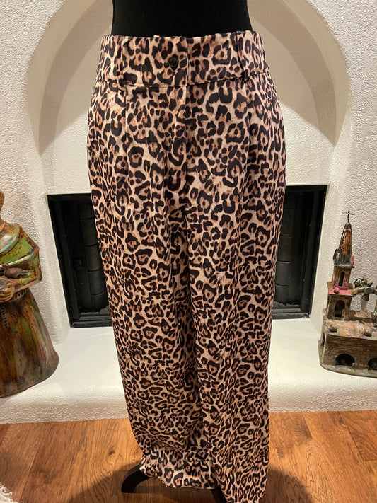 Velvety Leopard Pants