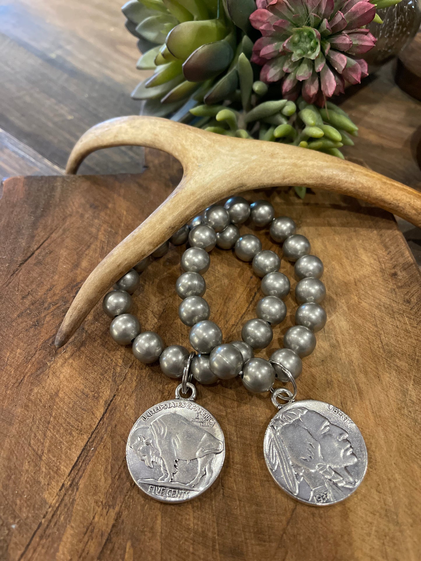 Buffalo coin bracelet