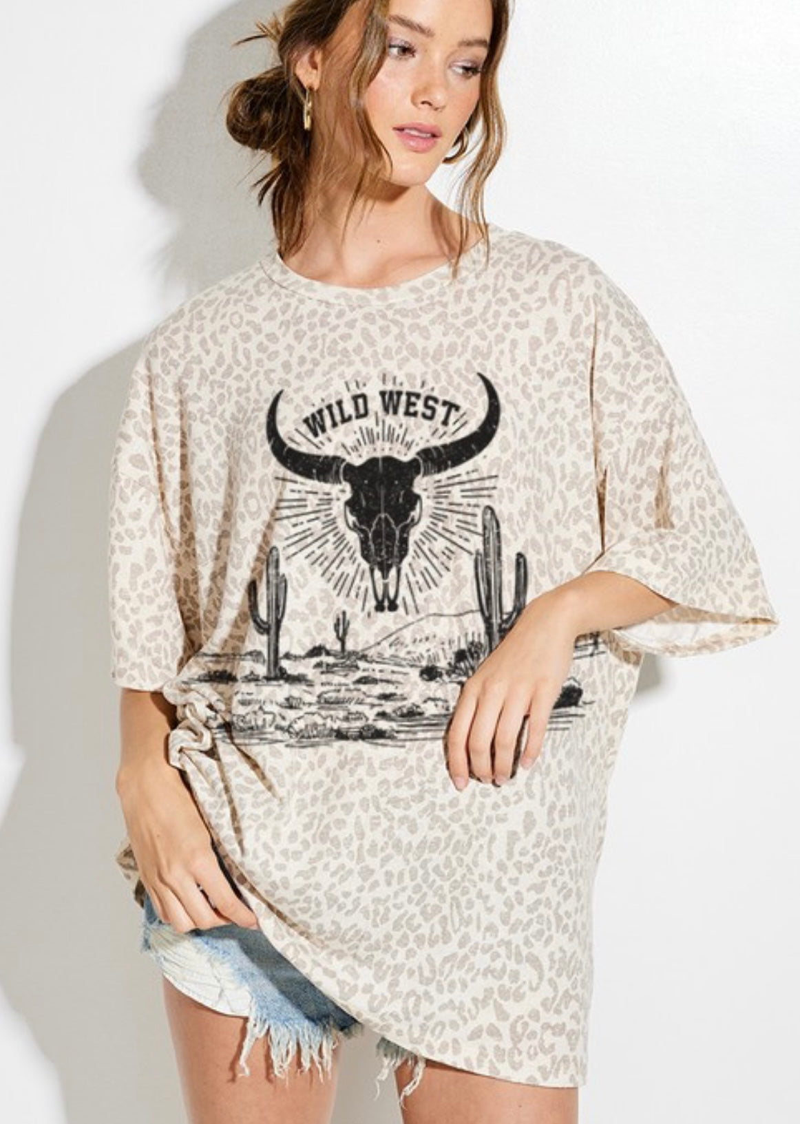 ‘’Wild West’ leopard tee